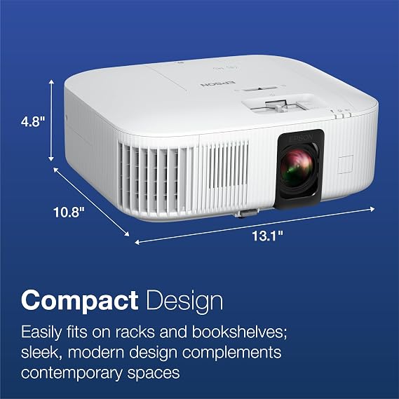Epson Home Cinema 2350 4K PRO-UHD Smart Streaming Projector with Android TV | 3-Chip 3LCD 2800 Lumens Color and White Brightness HDR10 HLG Low Latency 10 W Speaker Bluetooth Home Theater