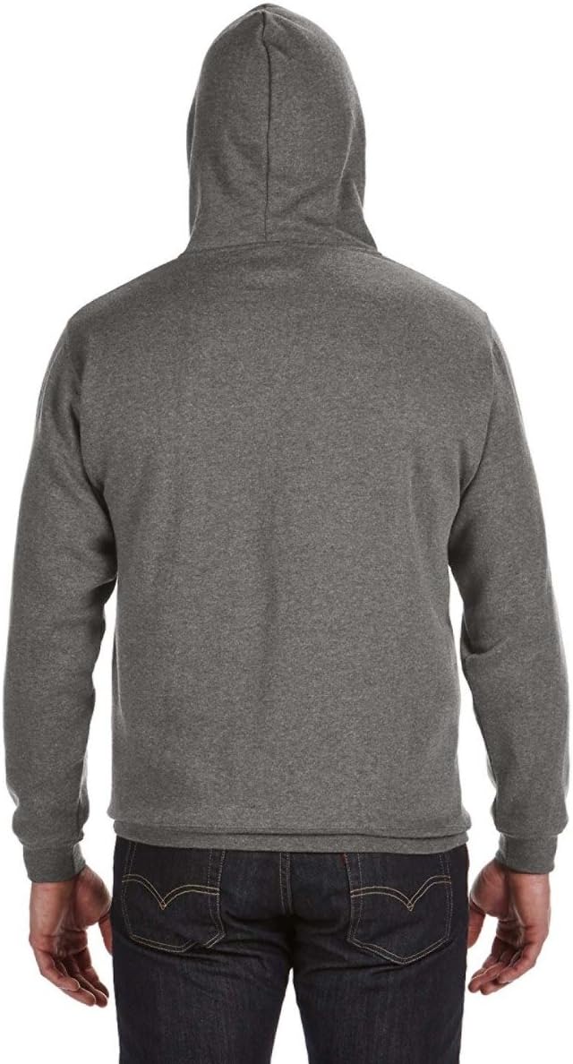J America Tailgate Fleece Pullover Hood - CHARCOAL HEATHER - L