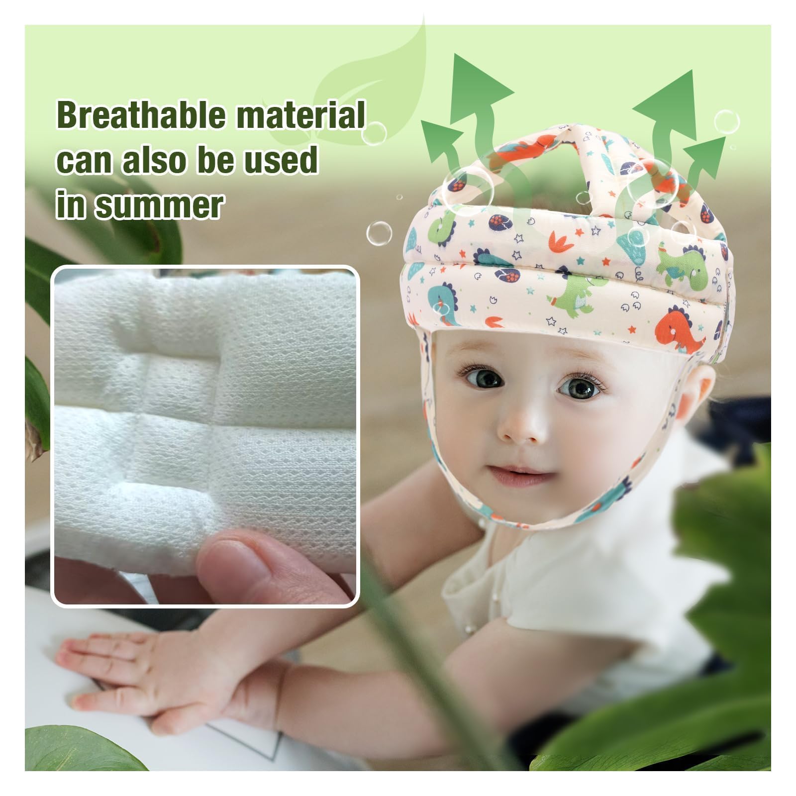 Protector de caída de bebé, Casco de Seguridad para Gatear, Caminar, Protector de Cabeza de bebé para niños y niñas (Apto para 6 a 20 Meses)