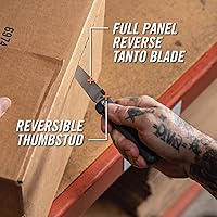 Vista 4 de Gerber Gear Pledge Pocket Knife with Pocket Clip - 3.7" Full Panel Plain Edge Blade Folding Knife - EDC Gear and Equipment Azul (Urban)