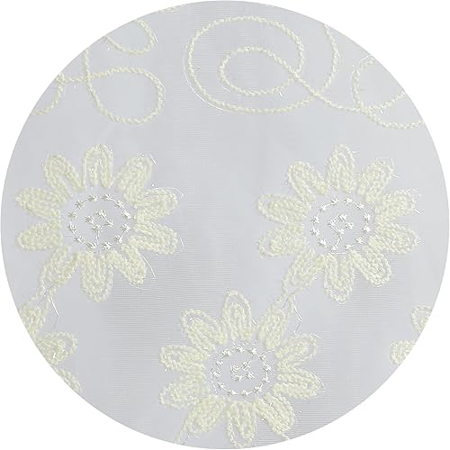 Miniatura 4 de Zahari Home Avon - Cortinas bordadas de poliéster con ojales superiores para decoración de sala de estar, dormitorio, 54 x 84 pulgadas, panel