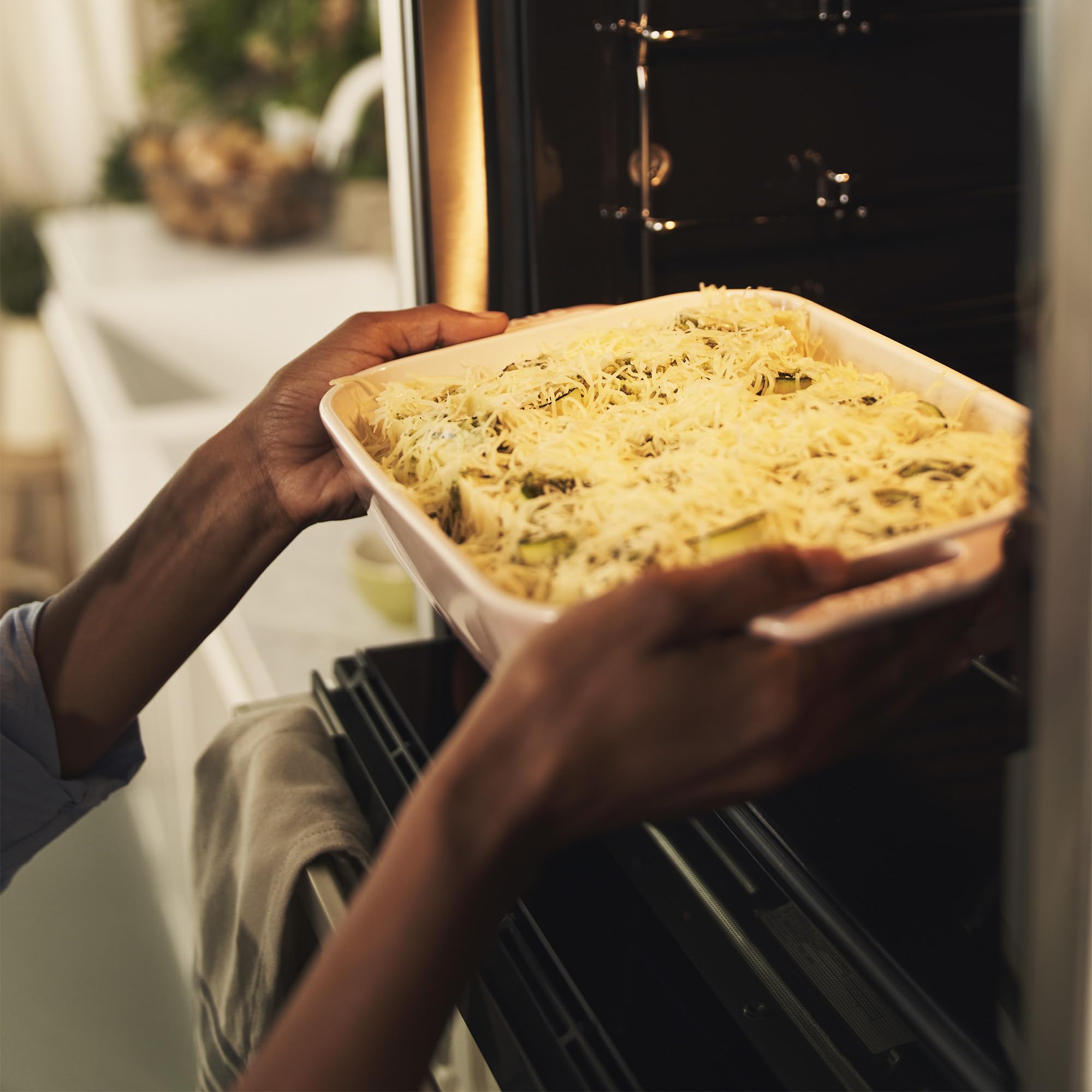 STAUB 1029453 kamionkowe zapiekanki ceramiczne 2-częściowy zestaw prostokątnych naczyń do pieczenia - makaron pastelowy różowy