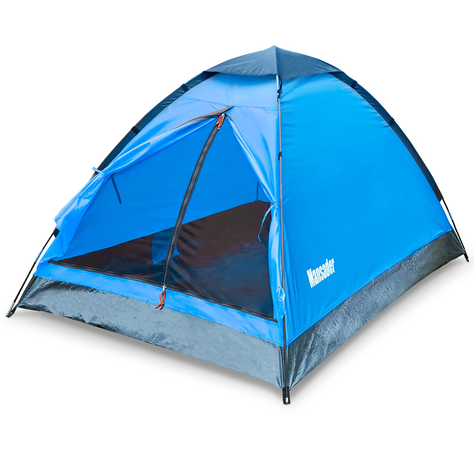 Mansader Camping Dome Tent for 2 Man, Easy Set Up Lightweight Portable Waterproof Outdoor Tent for Camping Hiking Travel Blue