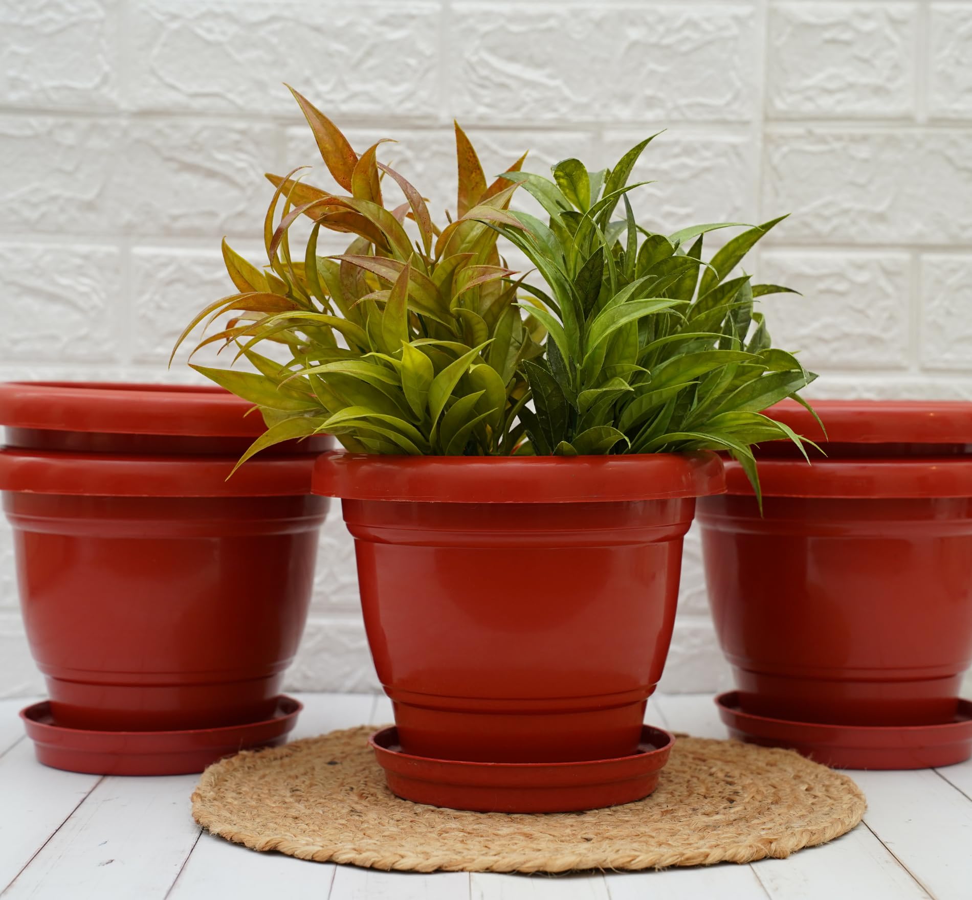 GOLD DUST Plastic Pots for Plants, Gardening Pots, Decorative Pots, Plastic Planters, Plastic Pots for Plants 10 Inch, Terracota (Classic Pack 5) (B0CDJ2PFGJ) Amazon Price History, Amazon Price Tracker