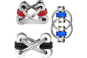Flippy Chain Stress Relief Chain Anxiety Relief Bike Chain Toys (3-Pack)