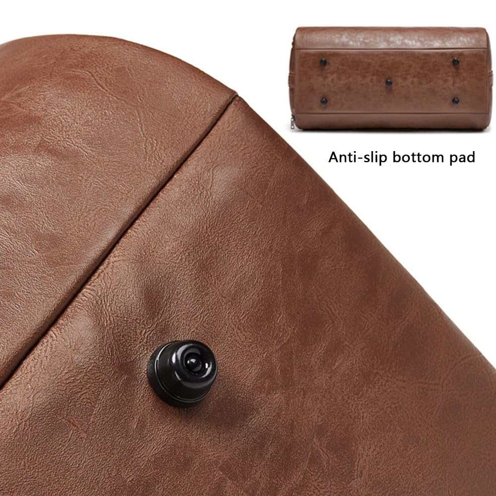 Hixingo PU Bolsa Portatrajes Funda de Viaje,Portatrajes Plegable para Viajes 2 en 1 Maleta Colgante Bolsa de Traje para Hombres Mujeres Bolsa Portatrajes Convertible en Maleta (Rosa,50x28x30cm)