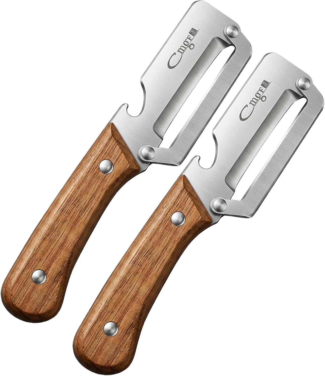 Premium Kitchen Peeler with Bottle Opener,Thickened by 80%(1.8MM) &420J2-Equivalent High-Carbon Stainless Steel Blade Multi-functional Peelers for Fruit&Vegetable with Wooden Handle,Right-Hand use Premium Kitchen Peeler with Bottle Opener,Thickened by 80%(1.8MM) &420J2-Equivalent High-Carbon Stainless Steel Blade Multi-functional Peelers for Fruit&Vegetable with Wooden Handle,Right-Hand use