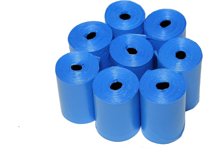 Easy Open & Strong Leak-Proof Poop Bags Dog Waste Bags 13.25 x 9" Made in USA .Bags are easier to tie than standard 12 inch bags (Blue)