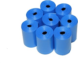 Easy Open & Strong Leak-Proof Poop Bags Dog Waste Bags 13.25 x 9" Made in USA .Bags are easier to tie than standard 12 inch bags (Blue)