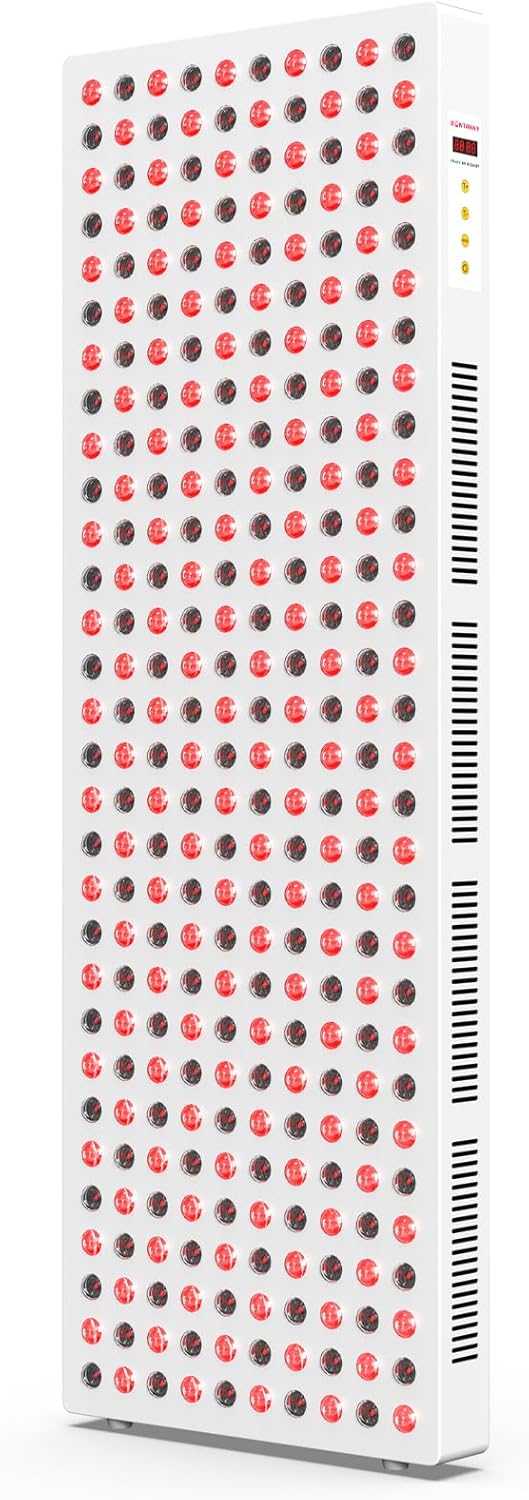 Red Light Therapy, Full Body Red Near Infrared Light 660nm 850nm with 300 Dual Chip Clinical Grade LEDs & Timer, High Power Panel for Anti-Aging, Pain Relief, 400W (Stand Sold Separately)