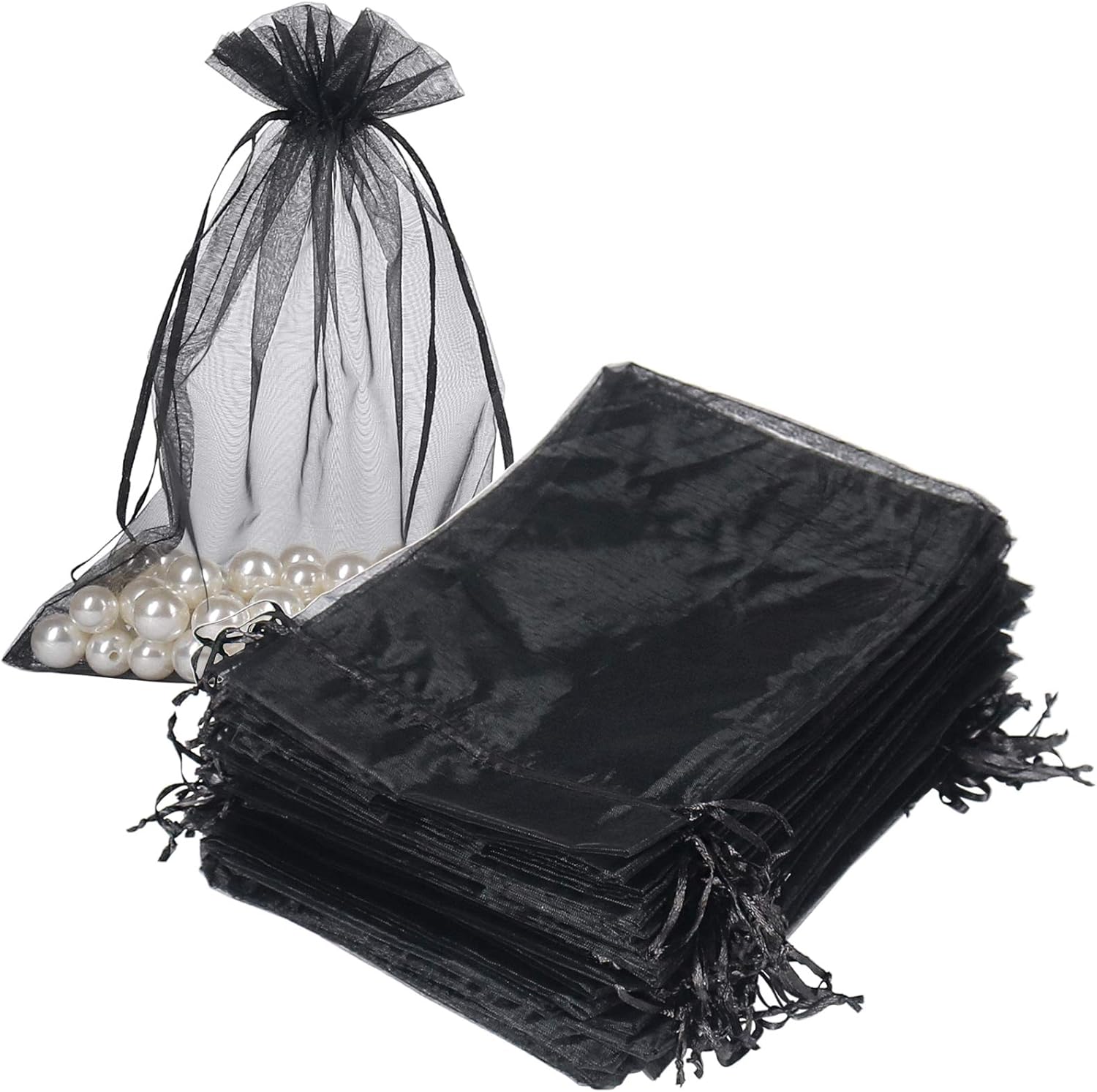 200 Organza Beutel Mit Kordelzug 10x15cm - Netzbeutel Für Süßigkeiten & Schmuck