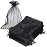HRX Package Black Organza Bags 6x9 inch 100pcs, Mesh Candy Bags Jewelry Gift Pouches Drawstring Empty Sachet for Halloween Present Giveaways