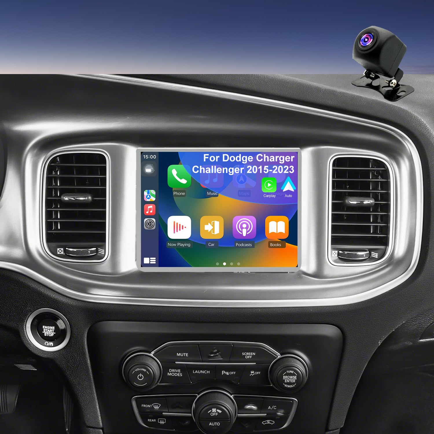 Photo 1 of Radio for Dodge Charger Challenger 2015-2023,Jeep Grand Cherokee 2014-2021,Chrysler 300 2015-2023,Ram 1500/2500/3500 2013-2018,Touch Screen Stereo CarPlay Android Auto WiFi GPS (Only Fit 8.4in Screen)