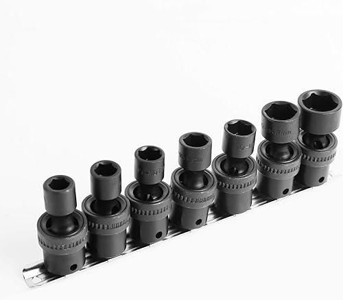 Miniatura 2 de Juego de dados de impacto fraccionario giratorio de 6 puntos, 8 piezas, 38 pulgadas, 10, 11, 12, 13, 14, 17, 0.748 in