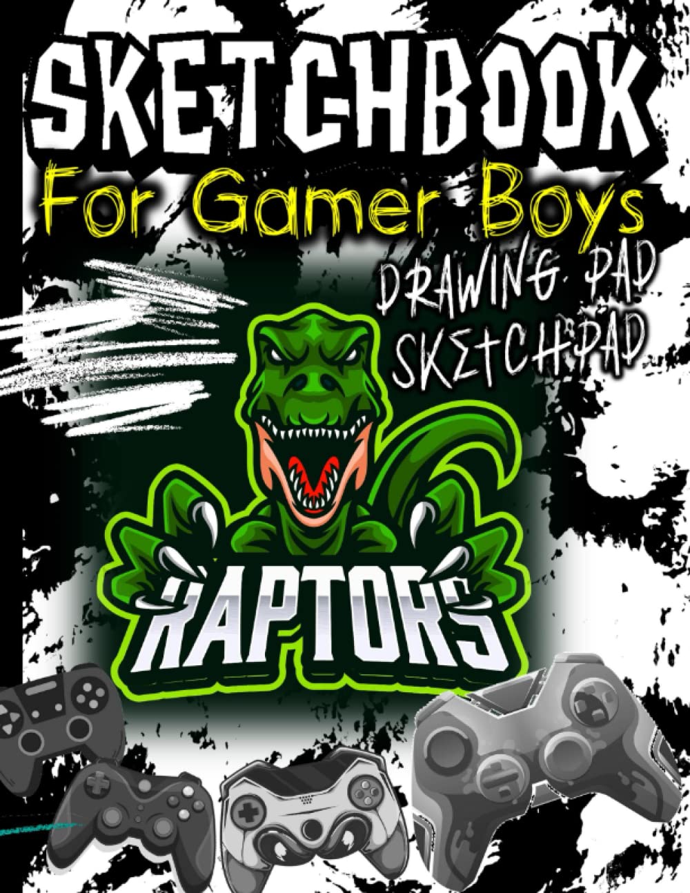 SKETCHBOOK DRAWING PAD For Gamer Boys: Sketchpad For Practicing Drawing Sketching everyday. Christmas Gift for Son Grandson Nephew Kids Unlined Blank ... pages Expressing Imagination Creativity 68-2