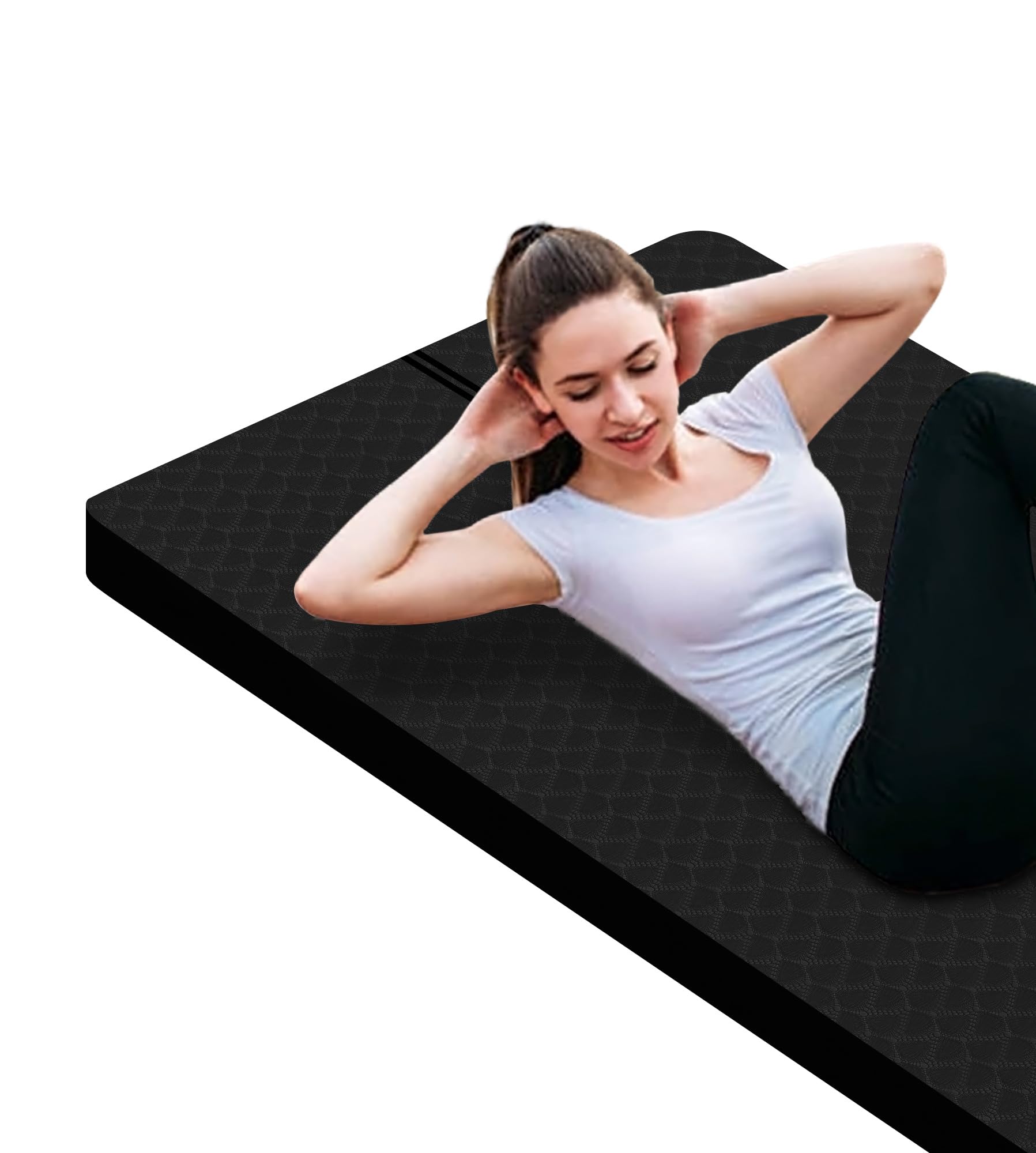 nuveti Large Exercise Mat - 15mm/20mm/30mm Thick Yoga Mat | Workout Mat for Fitness, Yoga, Pilates, Stretching & Floor Exercises for Women & Men with