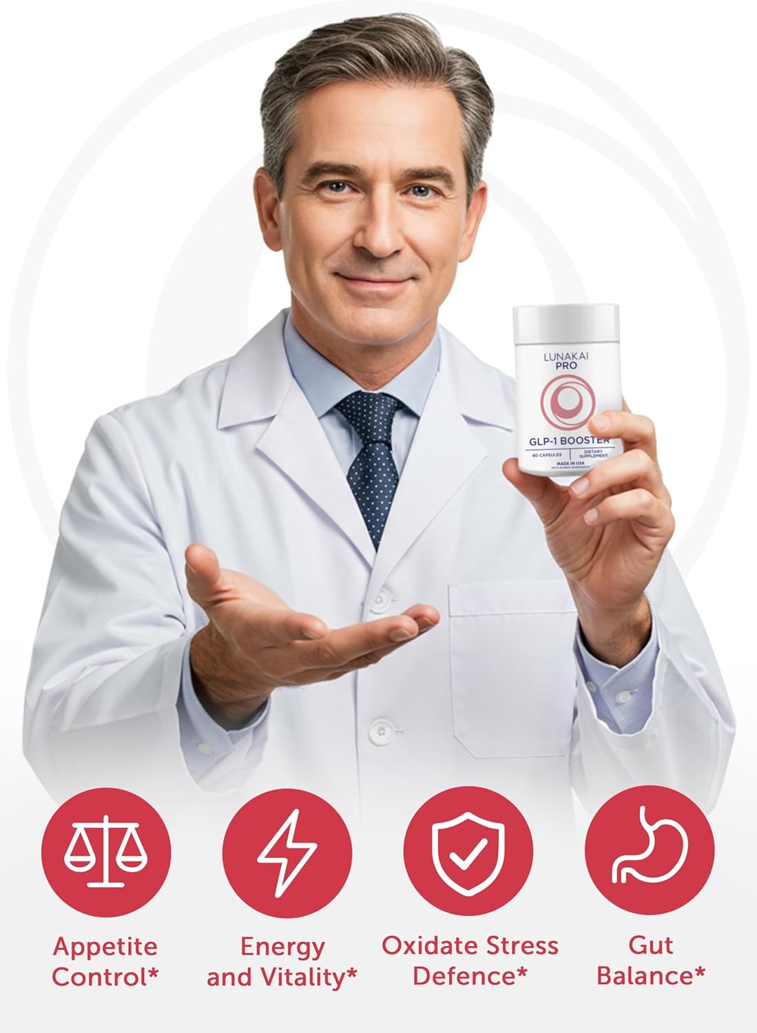 Lunakai Pro Usa Made Glp-1 Supplement - Natural Glp 1 Booste...