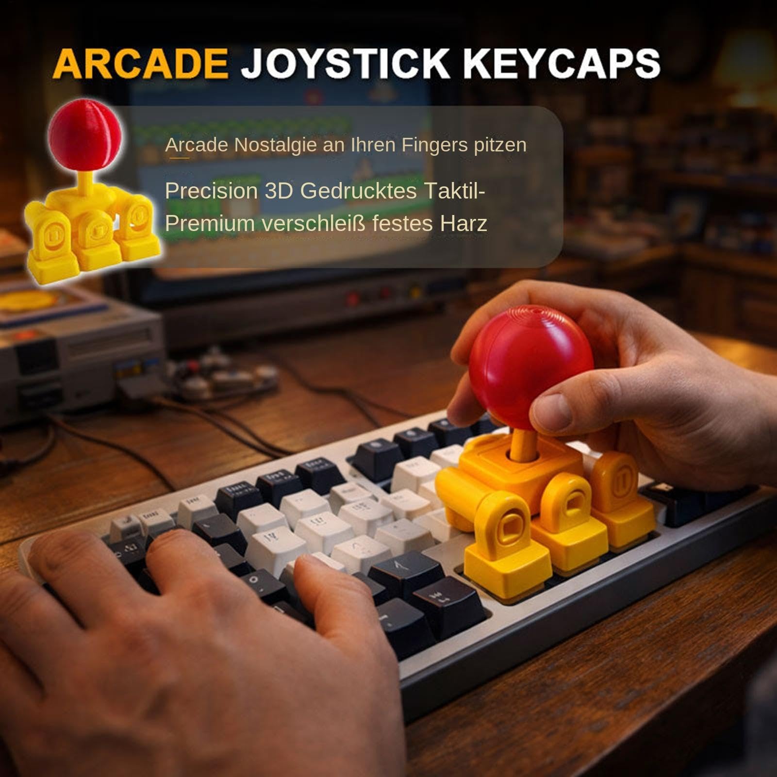 Mechanical Keyboard Joystick Retro 3D Printed Adapter | Mechanical Arcade Stick Adapter for Students Adult Teens Home Office College Competition Practice : Amazon.co.uk: Outlet