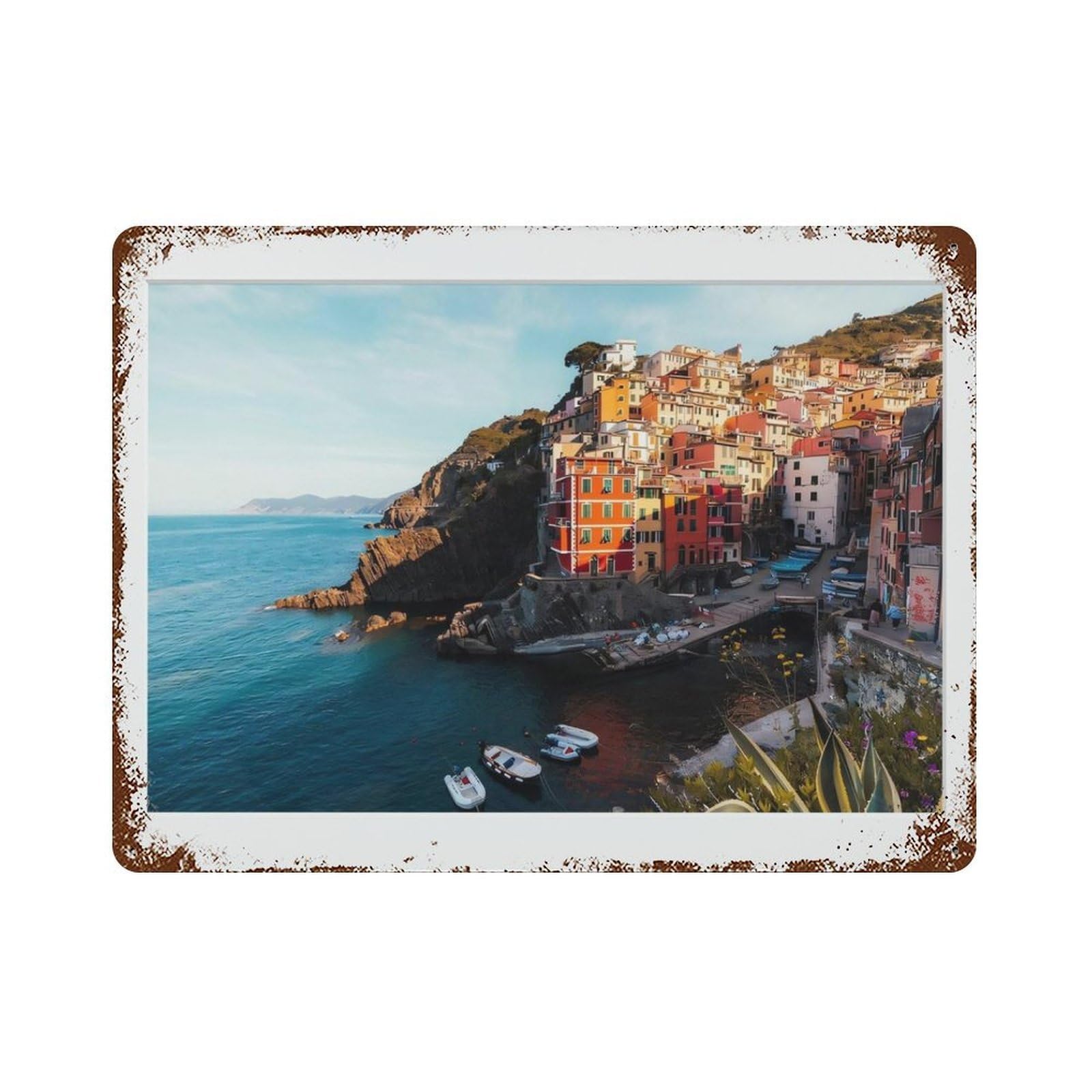 xiaoxiaoshen Amalfi Coast, Photography S Wall Decor Art Metal Tin Poster Modern Home Decor Art Home Bar Shop Decorations Vintage Sign 30x40cm