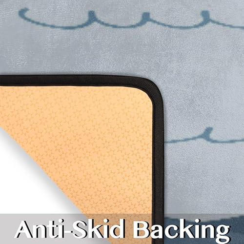 Miniatura 3 de Tapete de cocina con diseño de animales marinos de tiburón 2 piezas y alfombras acolchadas antifatiga de 47 x 17 pulgadas29 x 17 pulgadas,