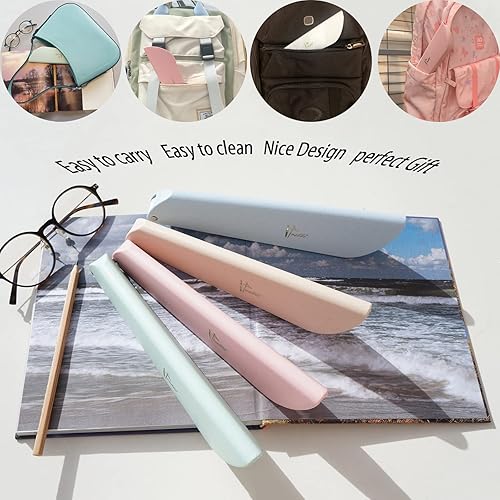 Miniatura 2 de Pajitas de vidrio reutilizables con estuche de viaje, tamaño 0.315 x 0.315 in, pajitas de vidrio de grado alimenticio para batidos, bebidas, batidos