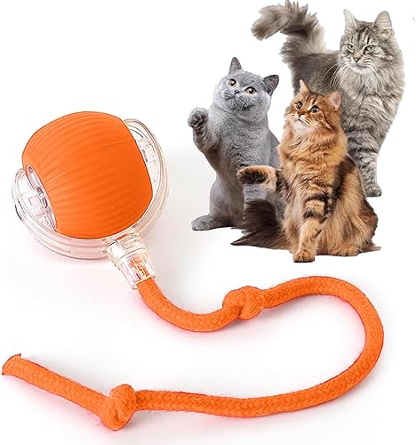Miniatura 21 de Rocfish Juguetes Interactivos Duraderos para Gatos de Interior, Juguete Inteligente Automático de Pelota de Persecución para Gatos, Juguete Mejorado