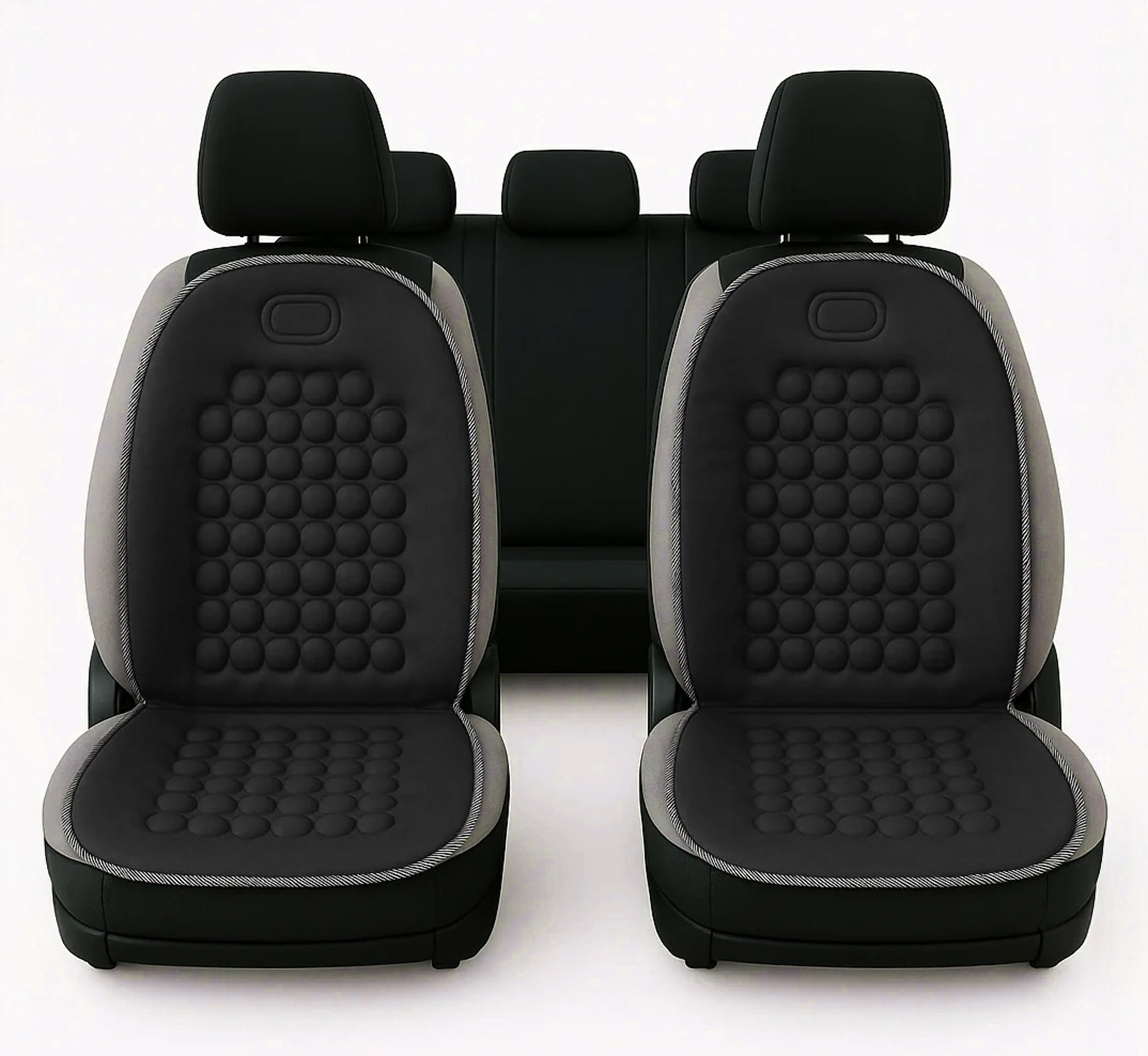 Auto Accessori Lupex Paire de dossiers universels, matériau polyester, ensemble de housses de siège avant, kit de 2 pièces avec 92 balles de massage, pour sièges de voiture, fourgon, autobus, camion