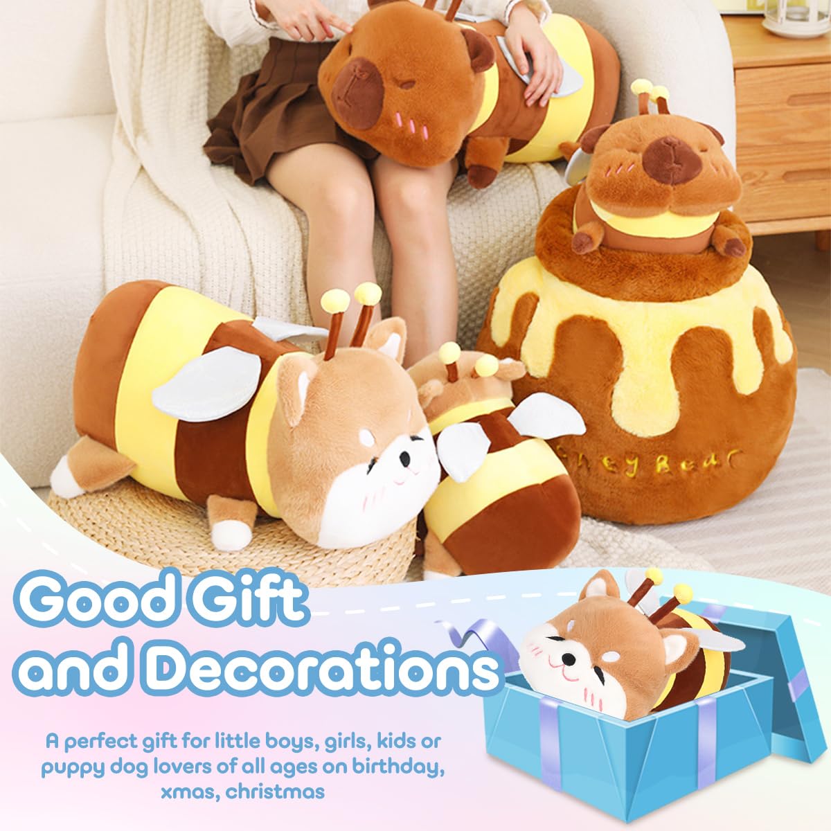 かわいい柴犬のぬいぐるみ犬——pucci♡Mmama Amazon.co.jp: Mikchocho 柴犬蜂ぬいぐるみ枕 かわいい柴犬