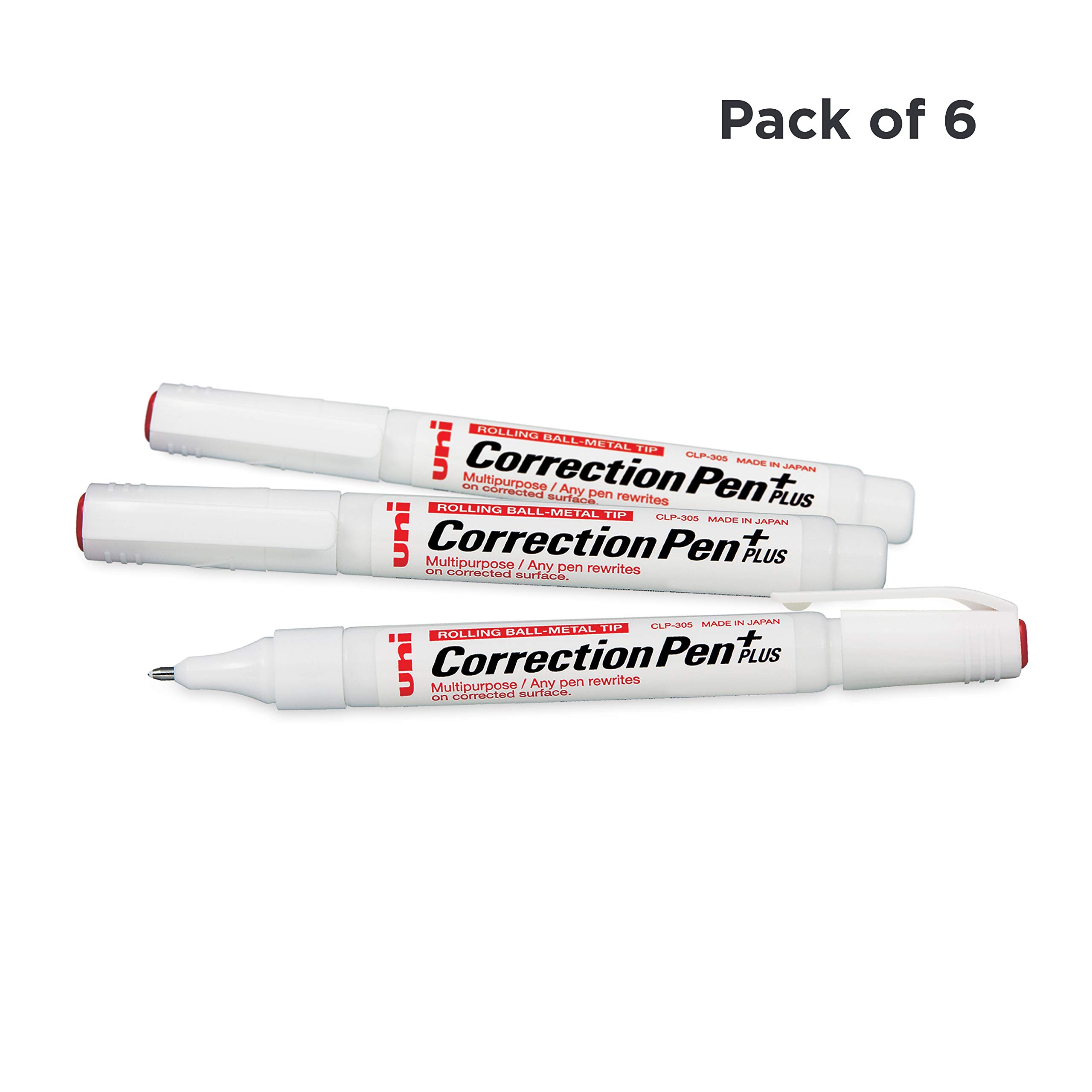 UNI-BALL Correction Pen Set - Pack of 6 (White)