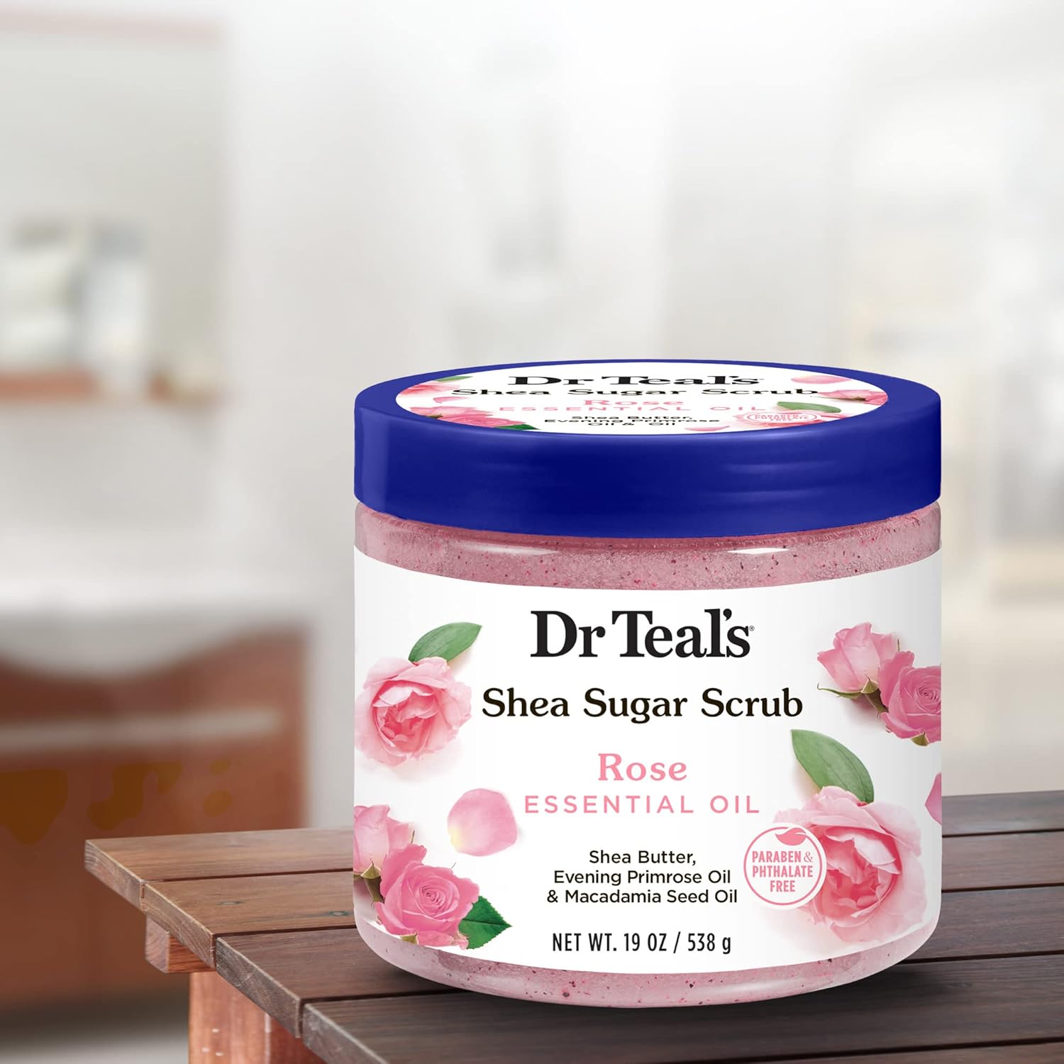 Dr Teal's Shea Sugar Body Scrub, Rose with Essential Oil, 19 oz (Pack of 3) : Beauty & Personal Care