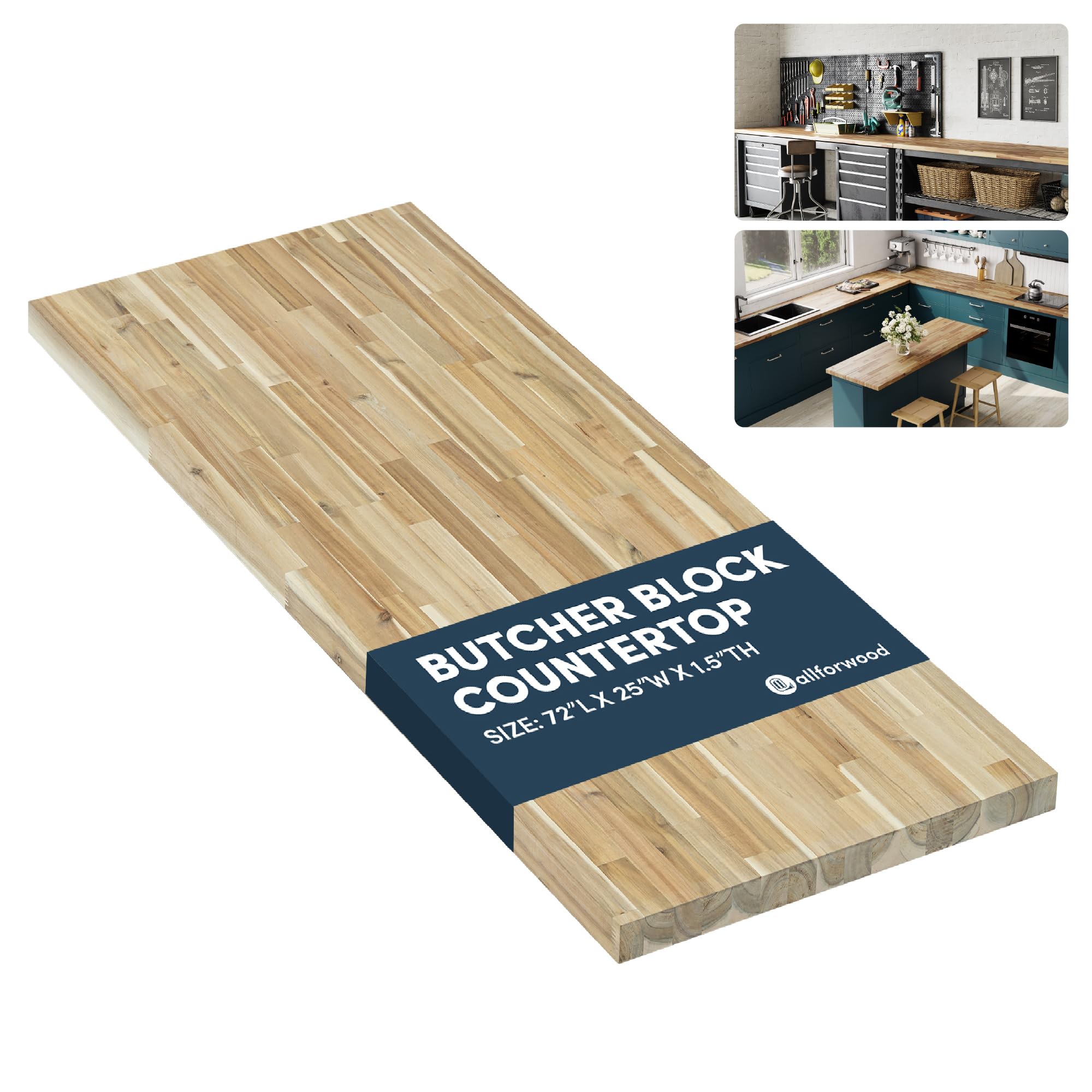 Amazon.com: AllForWood 72''L x 25''W x 1.5''Th Acacia Premium