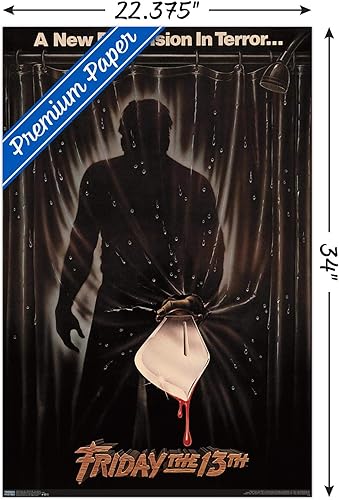Miniatura 3 de Trends International Friday The 13th Part III - Póster de pared de una hoja, 22.375 x 34 pulgadas, versión premium sin marco