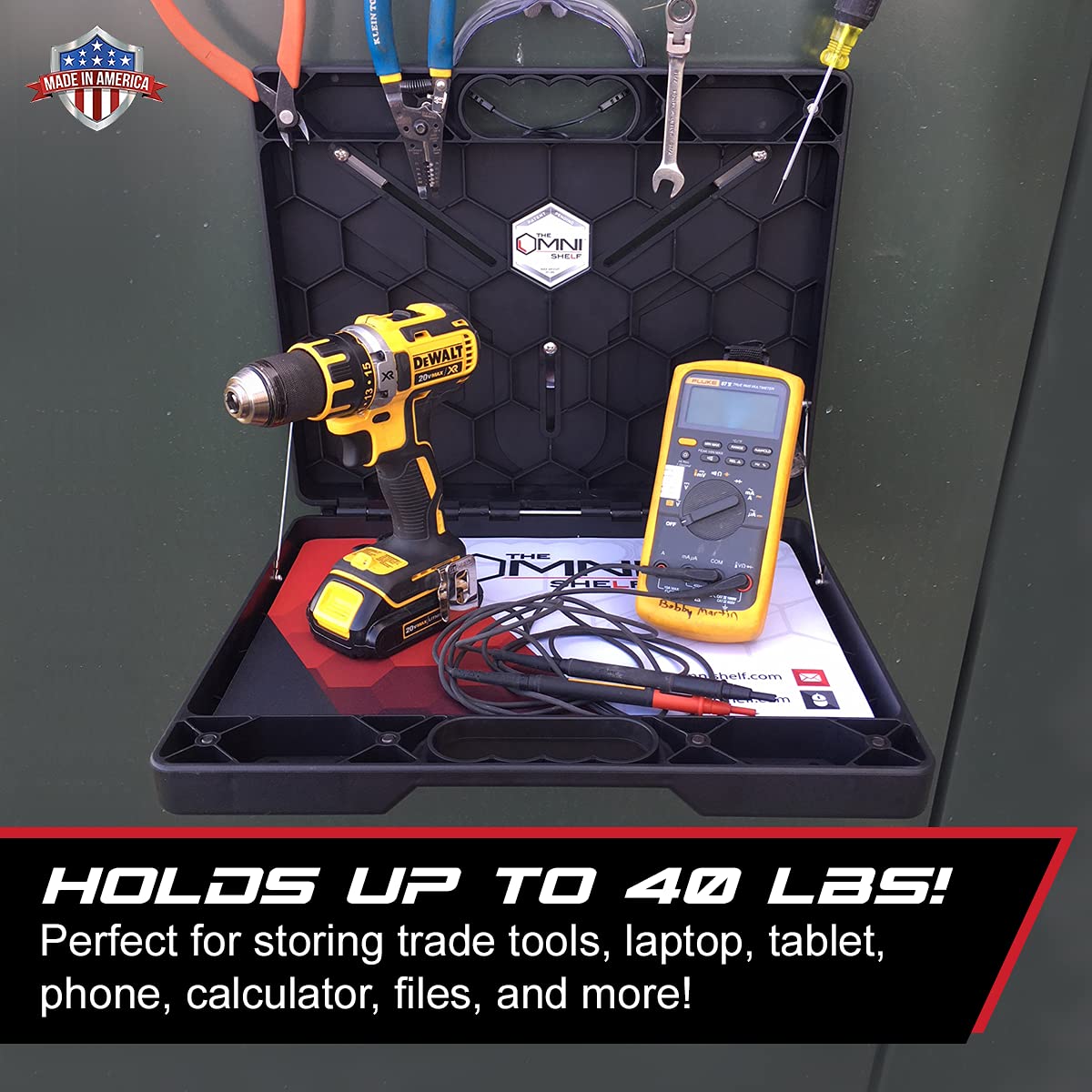 The OmniShelf Portable Workstation + Toolbox, Laptop Stand, Utility