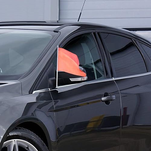 Miniatura 9 de Yardwe Soporte para poste de bandera de ventana de automóvil, 12 unidades, plástico de 17.3 in, estructura de clip de fácil instalación, para