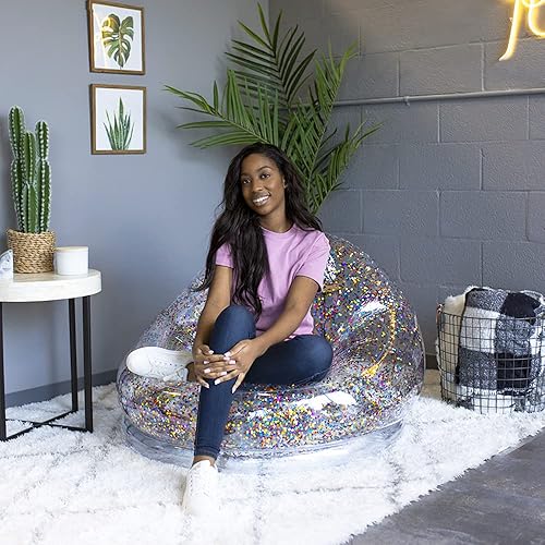 Miniatura 3 de Air Candy Sillas inflables perfectas para interiores y exteriores (silla inflable con purpurina multicolor)