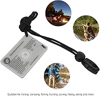 Vista 4 de Dilwe Espejo al aire libre, cristal reflector multifunción con cordón para acampar al aire libre, supervivencia, emergencia