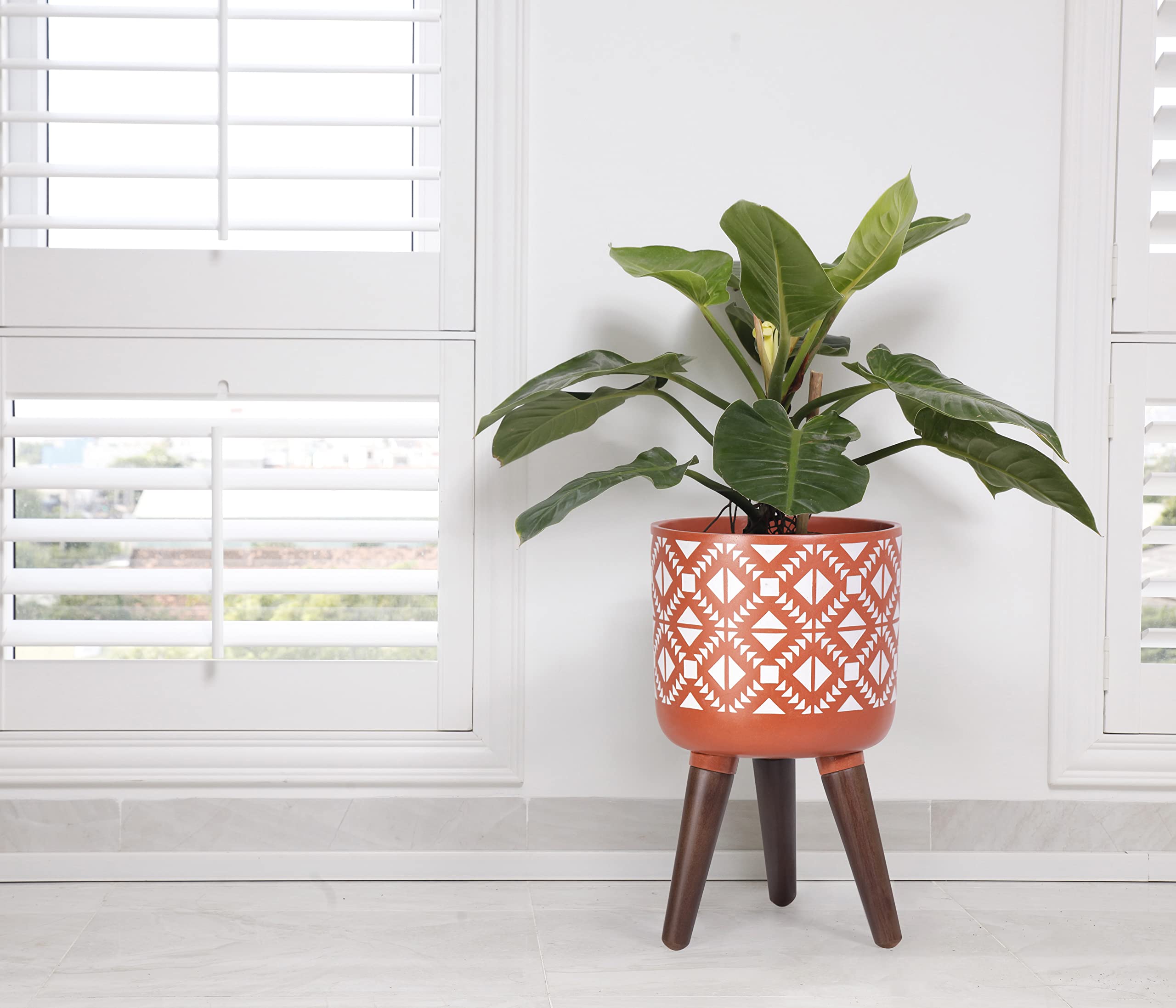 Amazon.co.jp: D'vine Dev 8インチ プランターポット スタンド付き