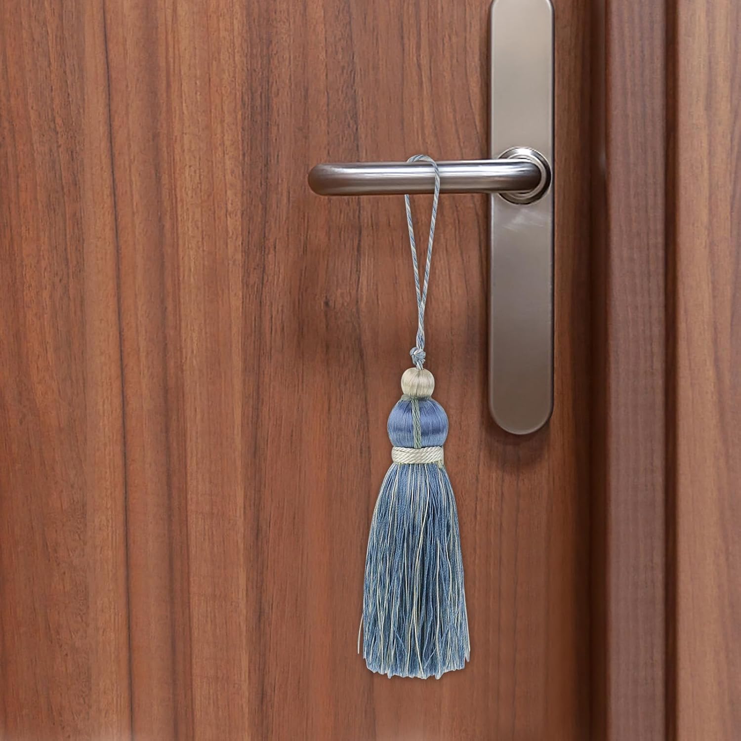 Antrader Tassel Key Tassel with Loops for Curtain Decoration,2Pcs | Polyester Key Tassels for Key Chain Straps DIY Accessories,Handmade
