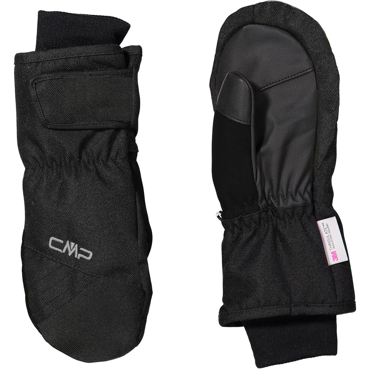 CMP - Kids Twill Ski Mitten, Black, 5.5