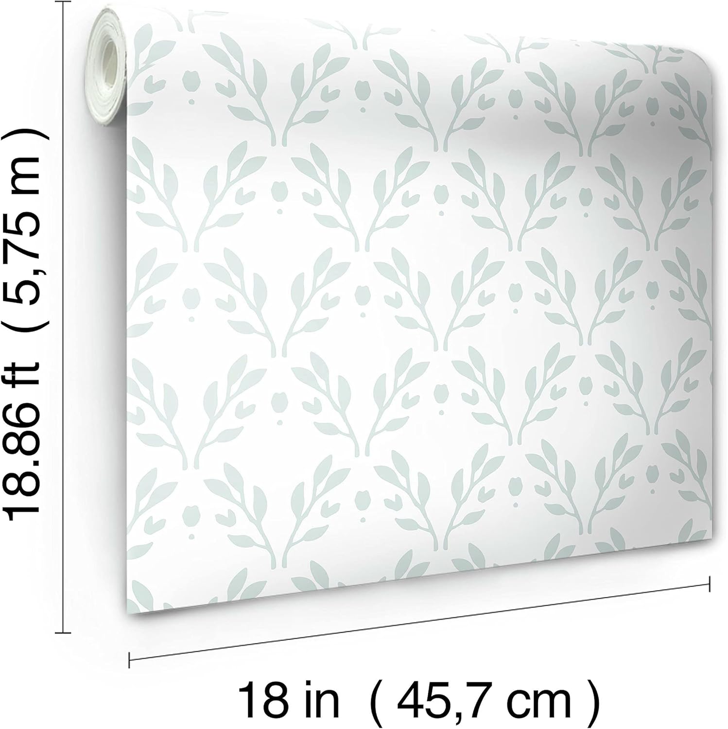 RoomMates RMK12139RL Rose Lindo Frosty Blue Dawn Peel and Stick Wallpaper
