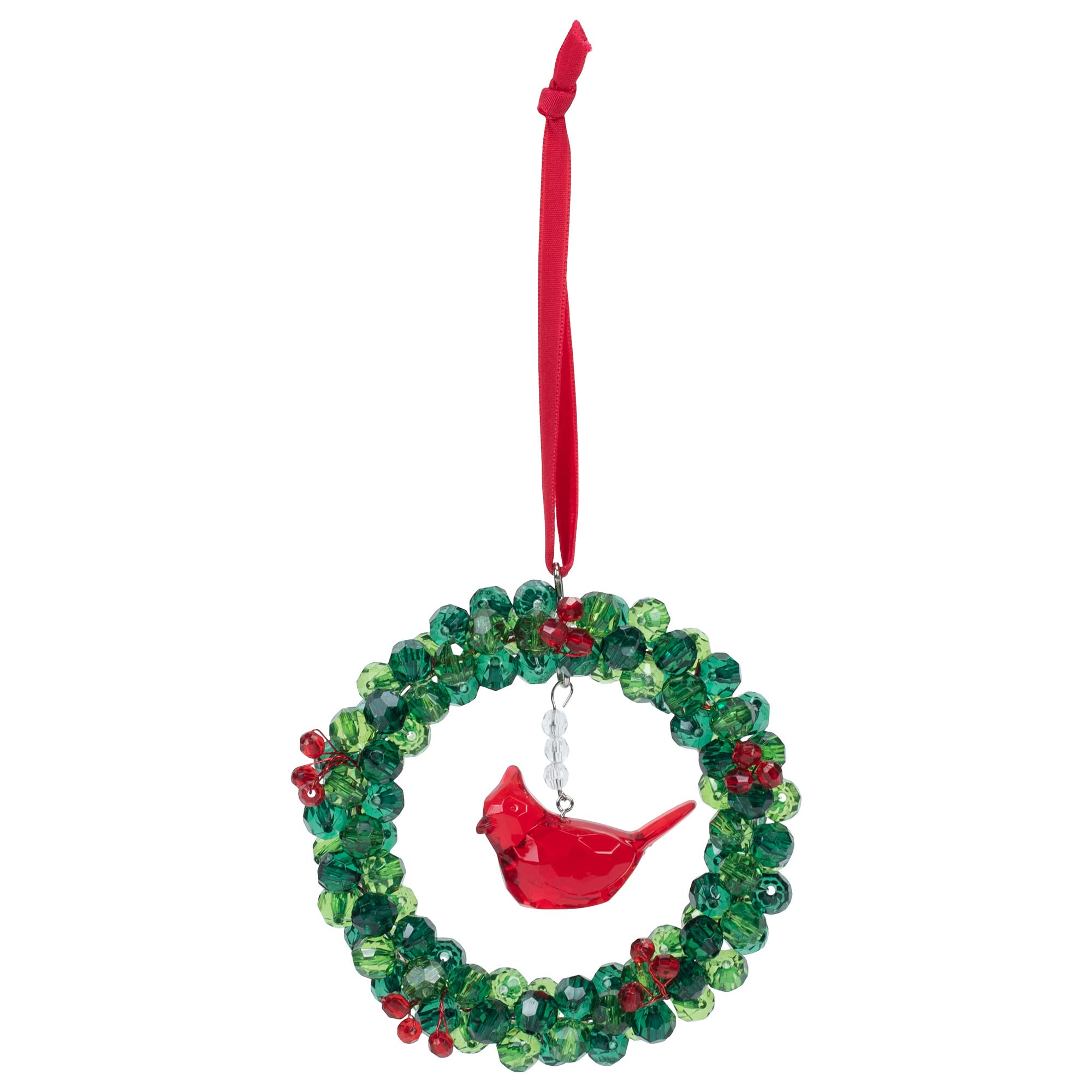 Couronne de baies cardinales Ganz 26 cm multicolore pour décoration murale
