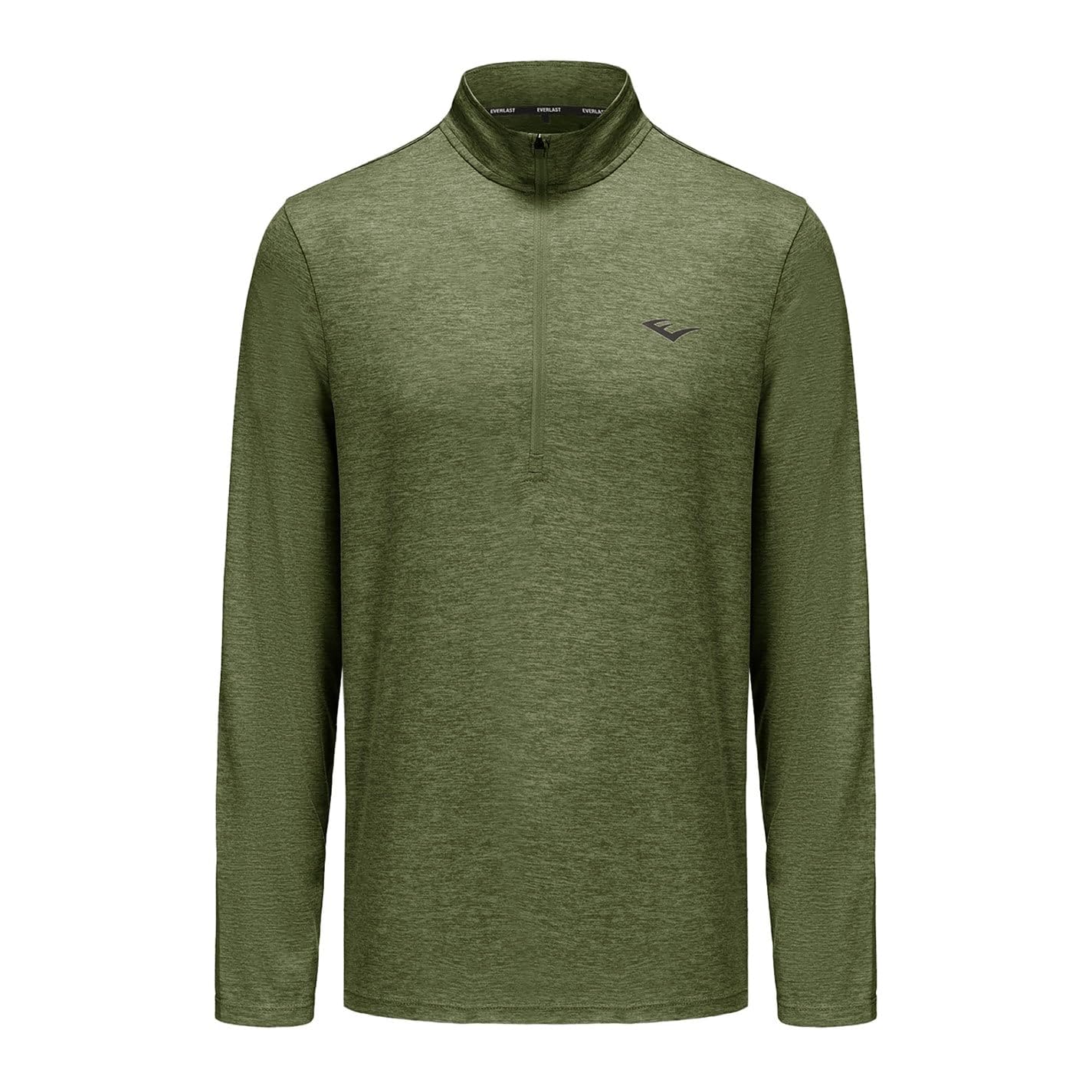 Everlast Mens Flex Quarter Zip Long Sleeve Khaki Marl XL