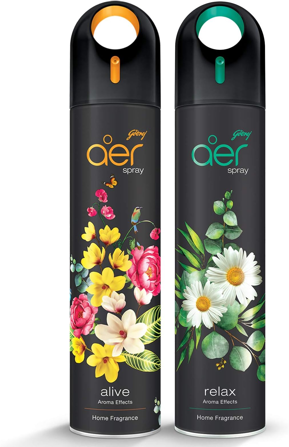 Godrej aer spray, Premium Air Freshener - Alive & Relax (Pack of 2, 240ML(137G) each)