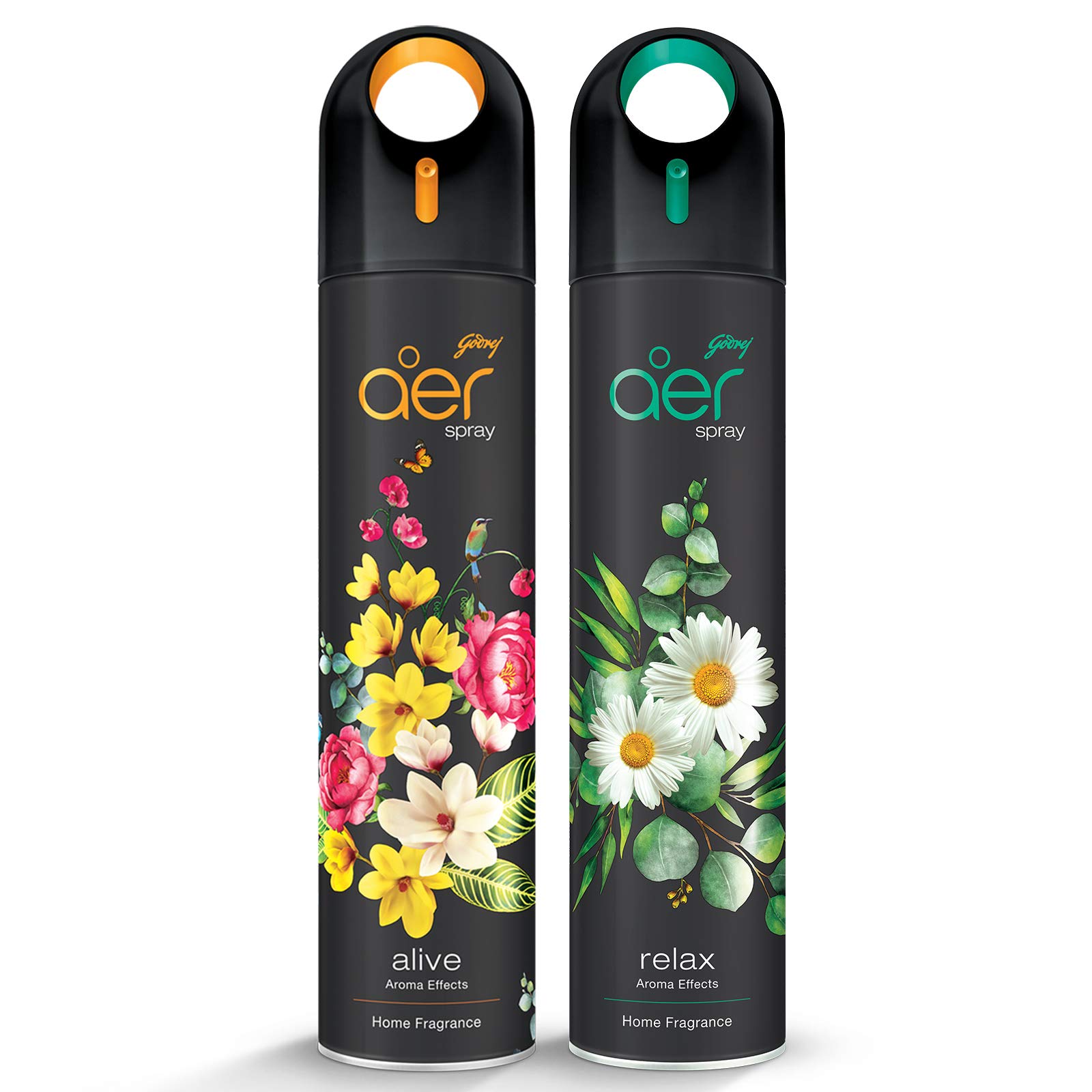 Godrej aer spray, Premium Air Freshener - Alive & Relax (Pack of 2, 240ML(137G) each)