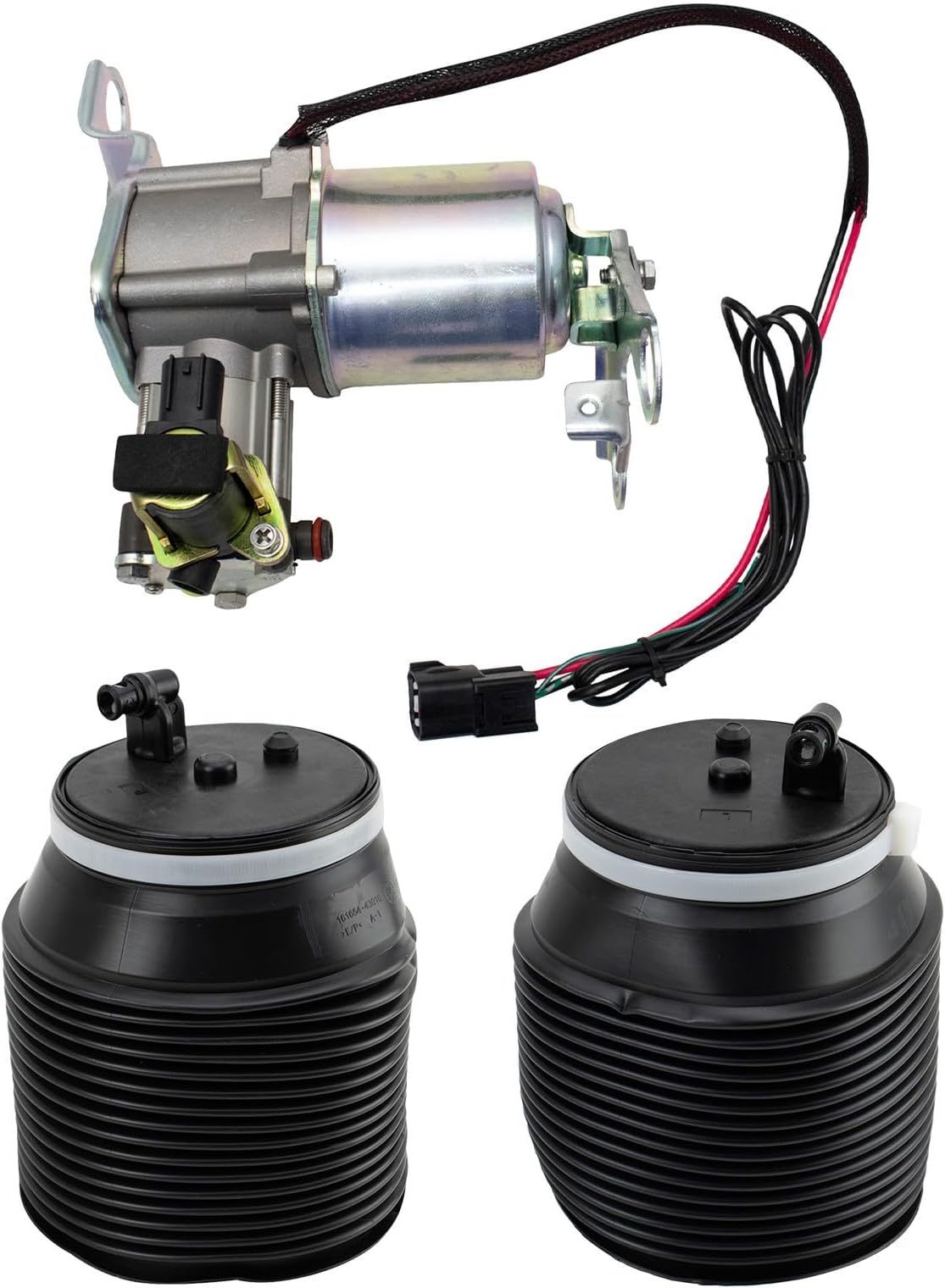 TRQ Rear Air Suspension Kit Air Ride Suspension Compressor Air Spring Compatible with 2010-2018 Lexus GX460