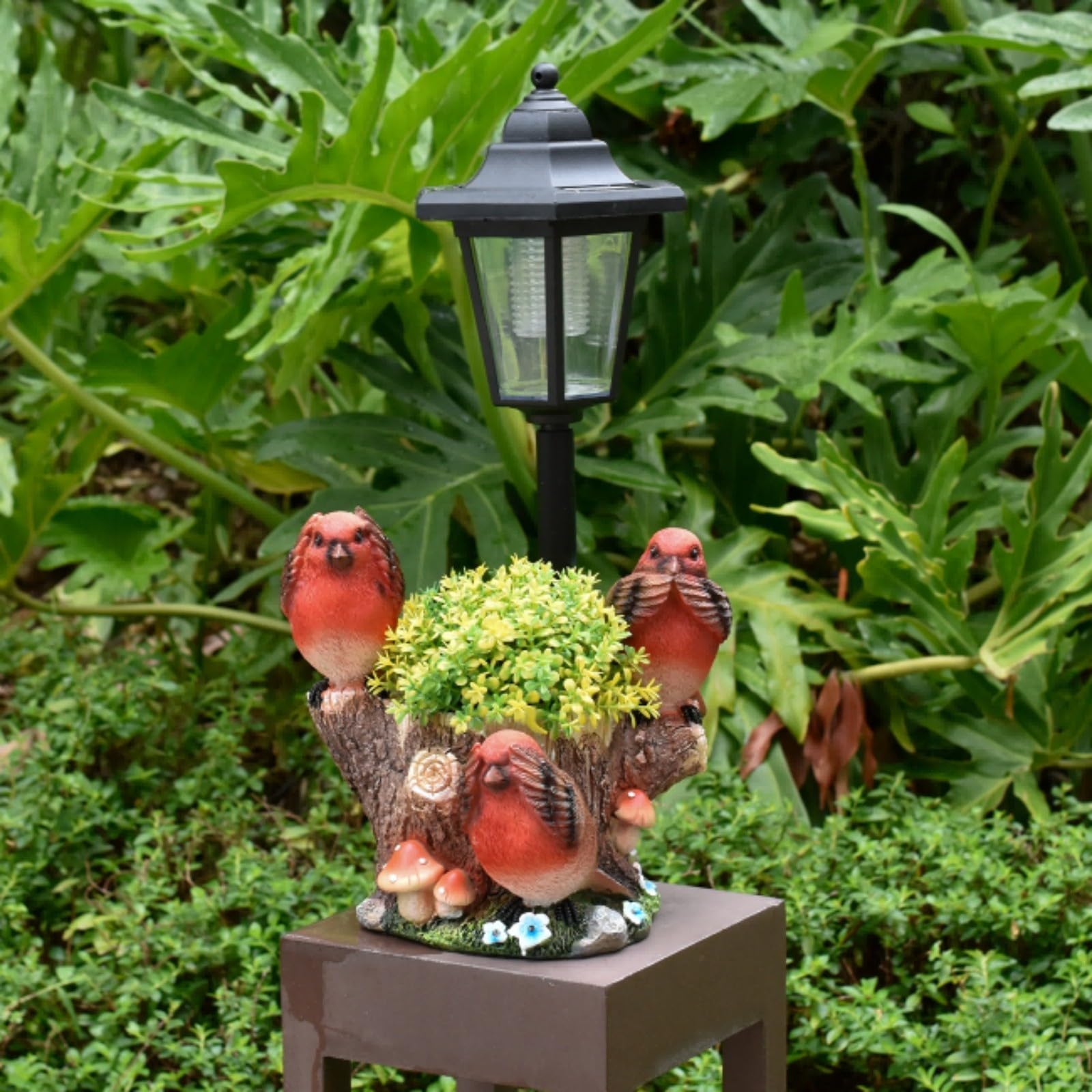 Fauhapyway Statue Oiseau Résine pour décor Jardin Extérieur Étanche