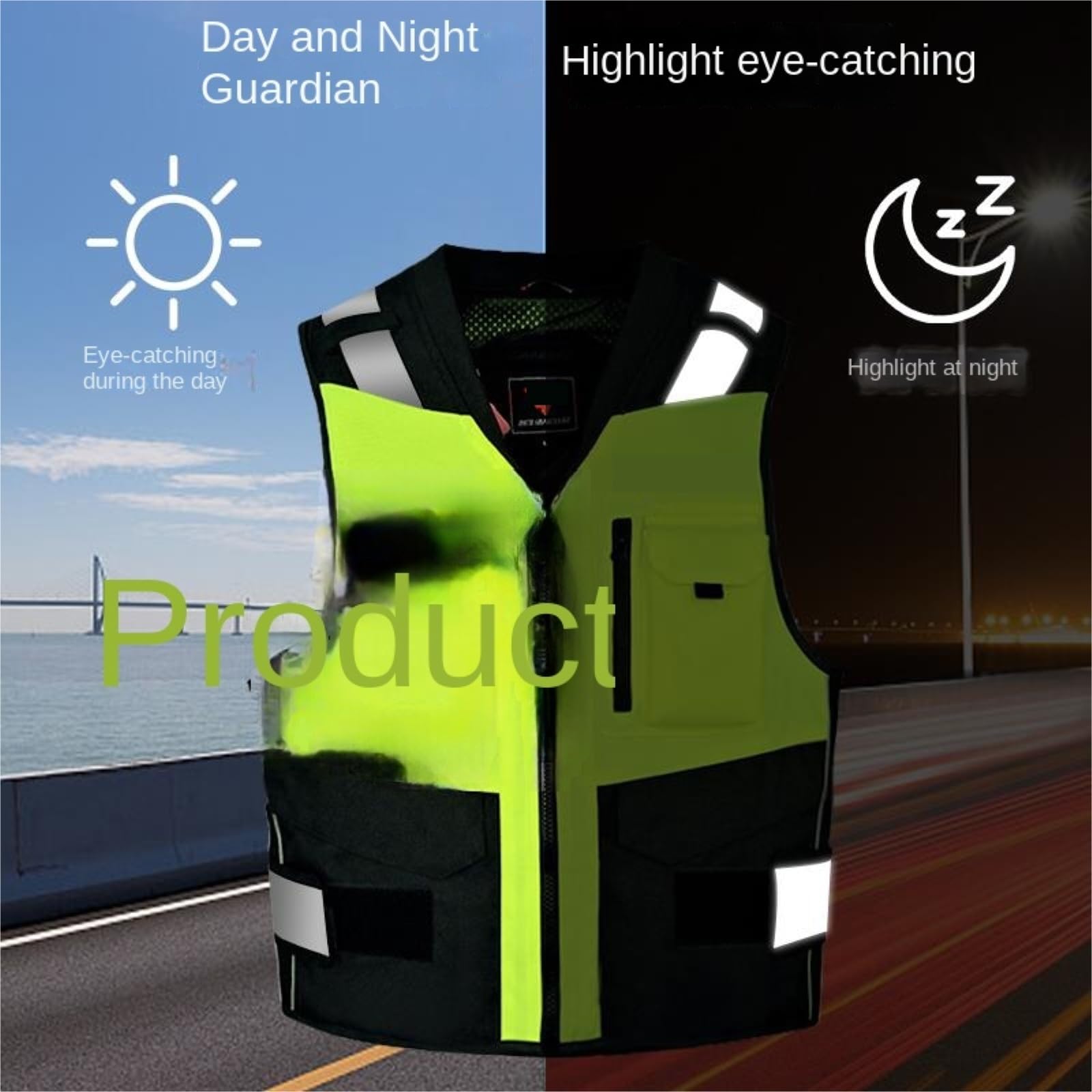 Chaleco Reflectante Multifuncional For Ciclismo: Seguridad Nocturna
