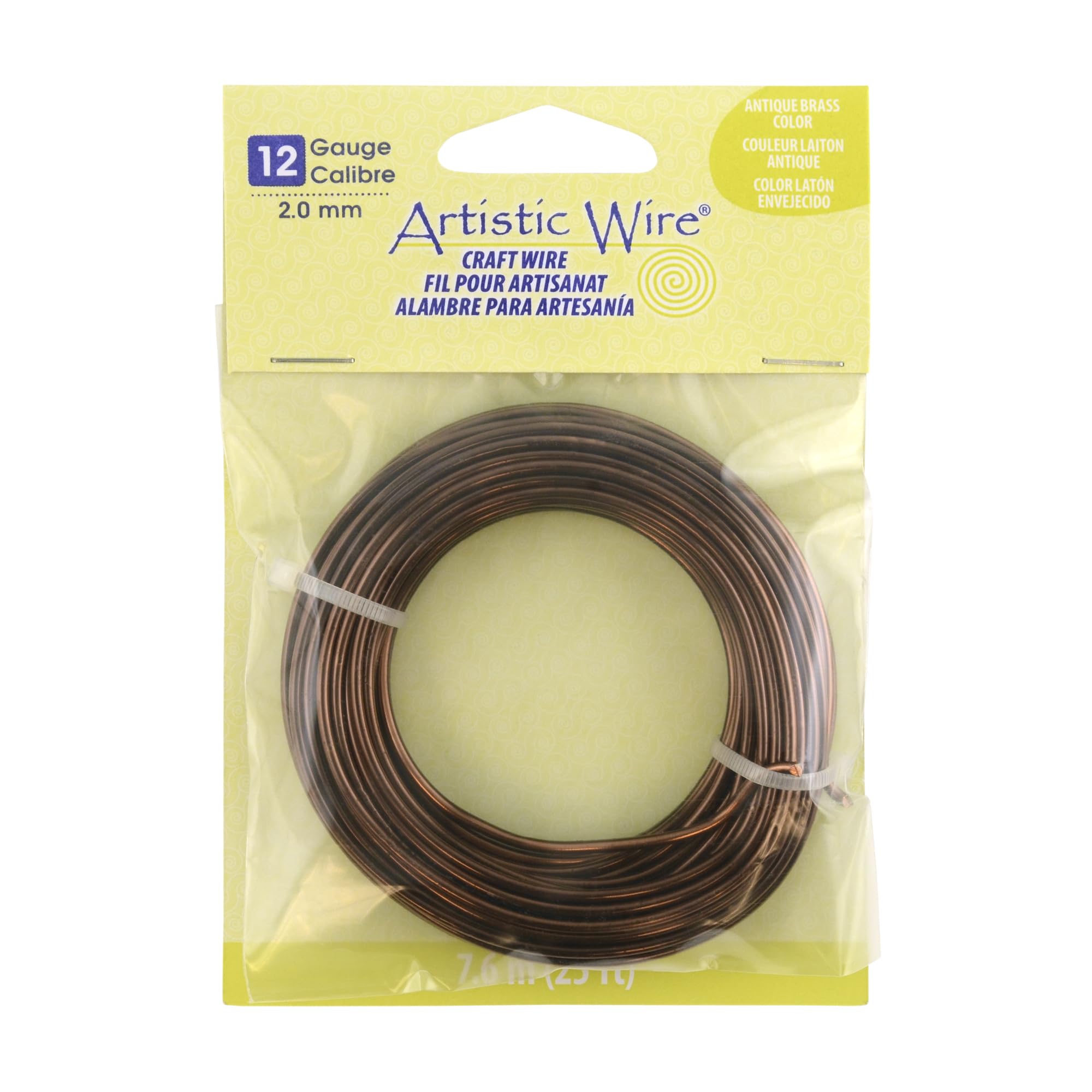 Artistic Wire fil de calibre 12 laiton antique pour bijoux et art métal