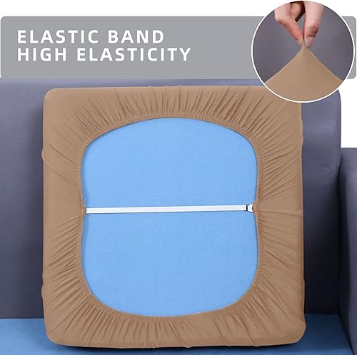 Miniatura 5 de hyha Fundas impermeables para cojines de sofá, fundas lavables para sofá seccional, fundas para sofá en forma de L para chaise para perros,