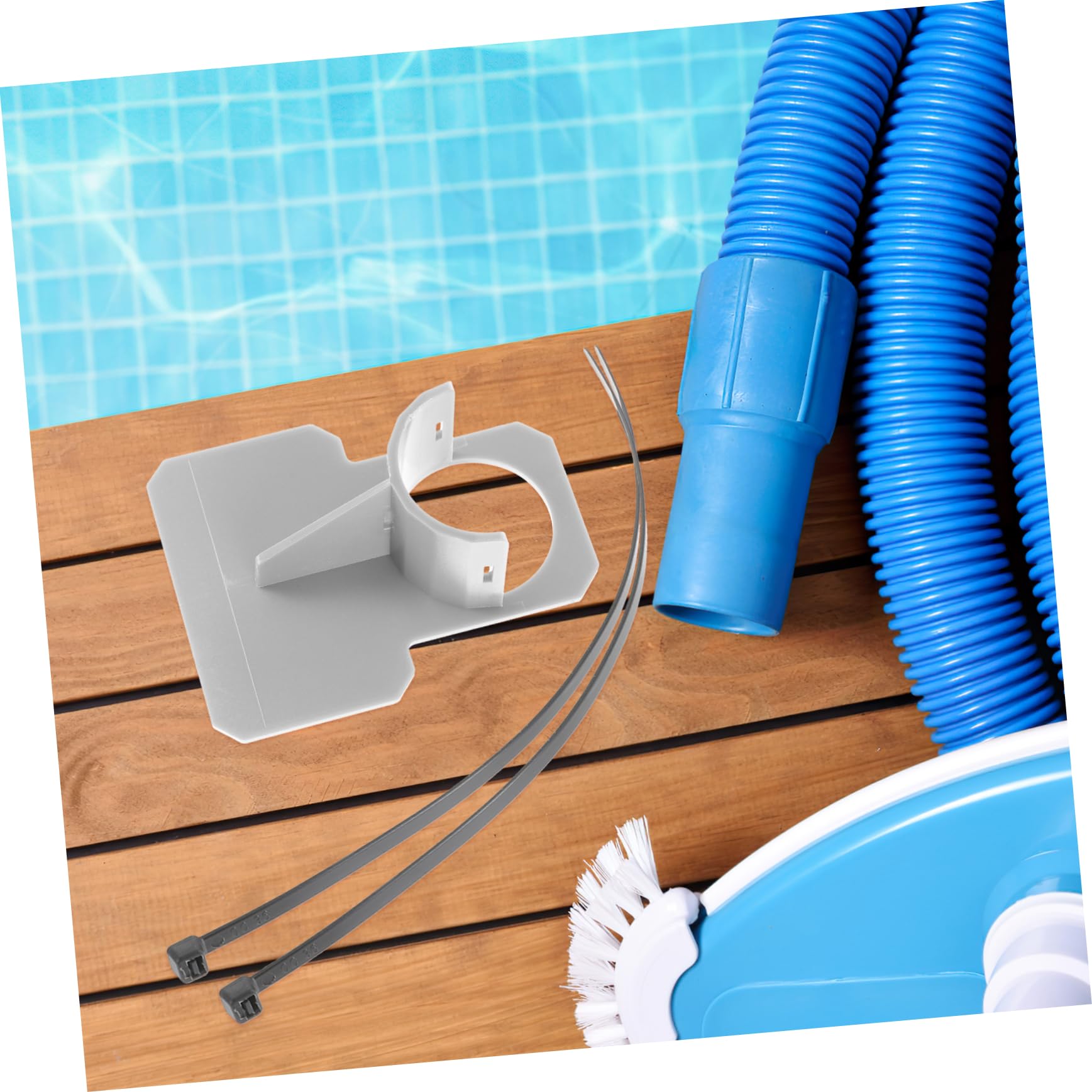 Kisangel 5 Juegos Soporte De Tubería De Piscina Soporte De Fijación De Manguera Accesorios para Piscinas Soporte para Manguera De Piscina Mangueras De De Piscina Bridas El Plastico